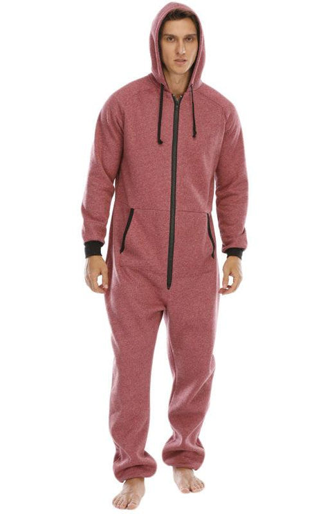 Men's Thickened Sweater Fleece Jumpsuit Onesie - Loungewear - NouveExpress