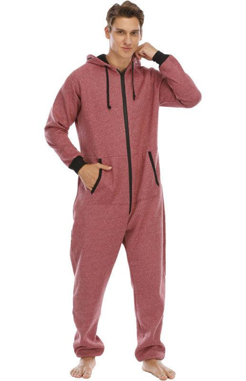 Men's Thickened Sweater Fleece Jumpsuit Onesie - Loungewear - NouveExpress