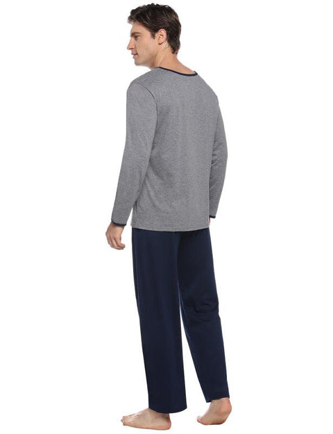 Men's V-Neck Contrast Color Suit -  - NouveExpress