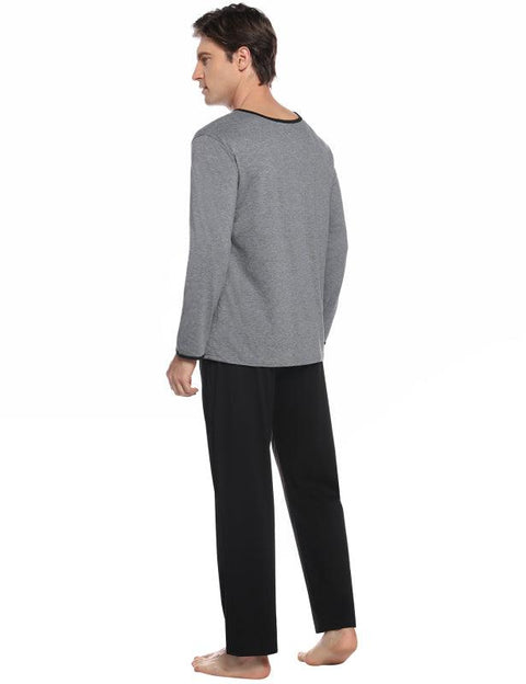 Men's V-Neck Contrast Color Suit -  - NouveExpress