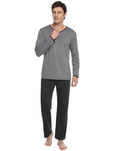 Men's V-Neck Contrast Color Suit -  - NouveExpress