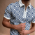 Mens Fashion Casual Graphic Print Polo Half Zipper Polo Shirt - Polo Shirts - NouveExpress