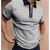Mens Fashion Casual Graphic Print Polo Half Zipper Polo Shirt - Polo Shirts - NouveExpress
