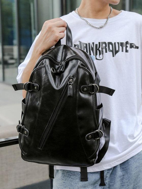 NEW Large Capacity Solid Backpack - Coffee - Backpacks - NouveExpress