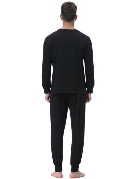 Stitched Plaid Pajama Set - Sleepwear - NouveExpress